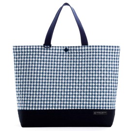 COLORFUL CANDY STYLE NJ500900 Bag, Drawstring 3-Piece Set, Lesson Bag, Shoe Case, Drawstring Bag, Large for School Entrance, Cool, Boys, Checkered Large, Navy Blue