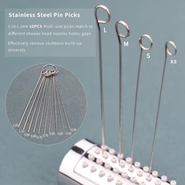 Shower Head Cleaning Brushes, Anti Clogging Cleaner Brush Shower Nozzle Clog Tools Showr Head Nozzle Picks Small Showerhead Cleaner Brush for Small Holes Gaps Nozzles Crevices Jewelry Cleaning
