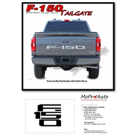 Original F-150 Tailgate Letters : Compatible with 2021-2025 Ford F-150 Rear Tailgate Text Decals Letter Stripes Vinyl Graphics (Fits as Shown) (201 Slate Metallic – Wet Install)