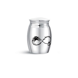 SBI Jewelry Small Urn for Ashes Cat Paw Print Infinity Guardian Angel Memorial Cremation Urns for Dogs Grandpa Mum Dad Dog Forever In My Heart