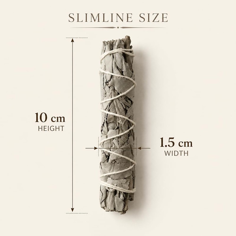 VIE Slimline White Sage Smudge Sticks, Pack of 2, Natural