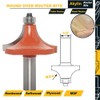 Round Over Router Bits 1/2 Inch Shank,Radius 3/4" Roundover Beading