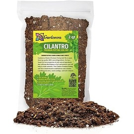 Premium Cilantro Plant Potting Soil by Gardenera - Infuse Your Kitchen with Bold Flavor and Vibrant Vitality - 2 Quart