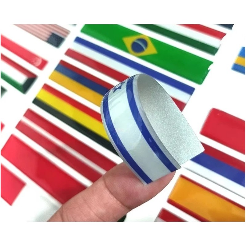 DIGIART INTERNATIONAL 1 COLOMBIAN COLOMBIA FLAG 3D EPOXY CAR EMBLEM