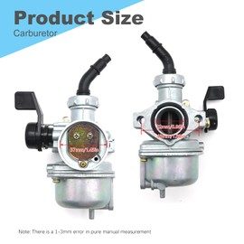 JUUDDENPARTS PZ22 Carburetor 22mm Carb Throttle Cable Kit Replacement for Honda Dirt Bike 110cc 125cc XR50 Replacement for TaoTao DB14 DB24 T-Force Replacement for 4 Stroke Chinese Wheeler ATV (Red)