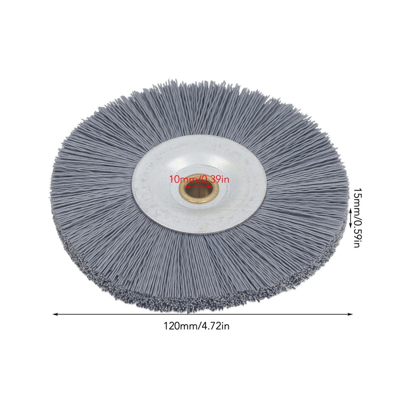Key Machine Deburring Brush 120mm OD 10mm ID 15mm Thick