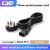 CYD 3 Prong Computer Power Cable, 5.9FT Replacement AC Power