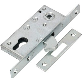 KOTARBAU® Hook Lock Sliding Gates Mortise Lock H-60 Sliding Door Lock Hook Latch Lock Galvanised Corrosion Resistant Strike Plate Entrance Gate
