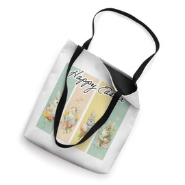 Happy Easter Gifts for Women Cute Bunny Egg Basket Rabbit Tote Bag