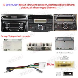 Bestycar Car Radio Stereo Power Harness for Nissan Qashqai NAVARA TEANA TIIDA LIVINA Sylphy Sunny Kaichen Subaru Forester W/Radio Antenna Adapter