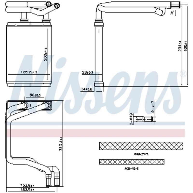 NISSENS Heat Exchanger Interior Heating 707291