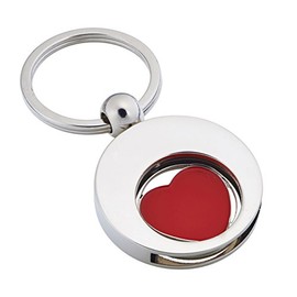 High Quality Keyring with Shopping Trolley Token, love