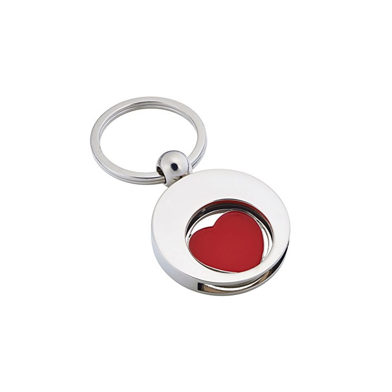 High Quality Keyring with Shopping Trolley Token, love
