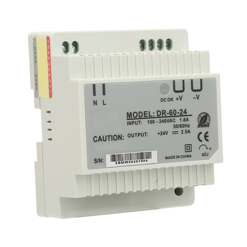 DR‑60‑24 60W Single Output 24V Din Rail Power Supply AC/DC