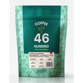 COFFEE 46 HUNDRED® Antigua Guatemala Whole Bean Coffee – Fresh Roasted in Origin Specialty Grade Single Origin Arabica – Medium Roast Gourmet Coffee Beans – Dark Chocolate and Caramel Notes - High Altitude Volcanic Soil – Small Batch Craft Coffee – 11 oz