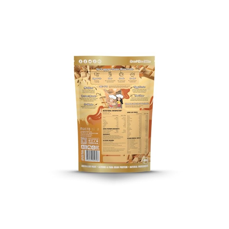 Macro Mike Premium Caramelised White Choc Almond Protein 400 g