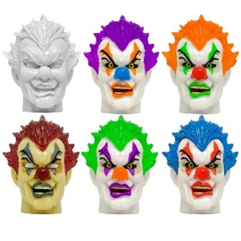 Classictvtoys Set of 6 Clown Heads for 8 Inch Type S Retro Action Figures