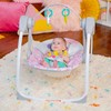 Bright Starts Pink Paradise Portable Compact Automatic Baby Swing with
