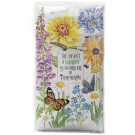 Mary Lake-Thompson Flour Sack Kitchen Towel, 30x30 inches, 100% Cotton, Dream of Tomorrow Flowers