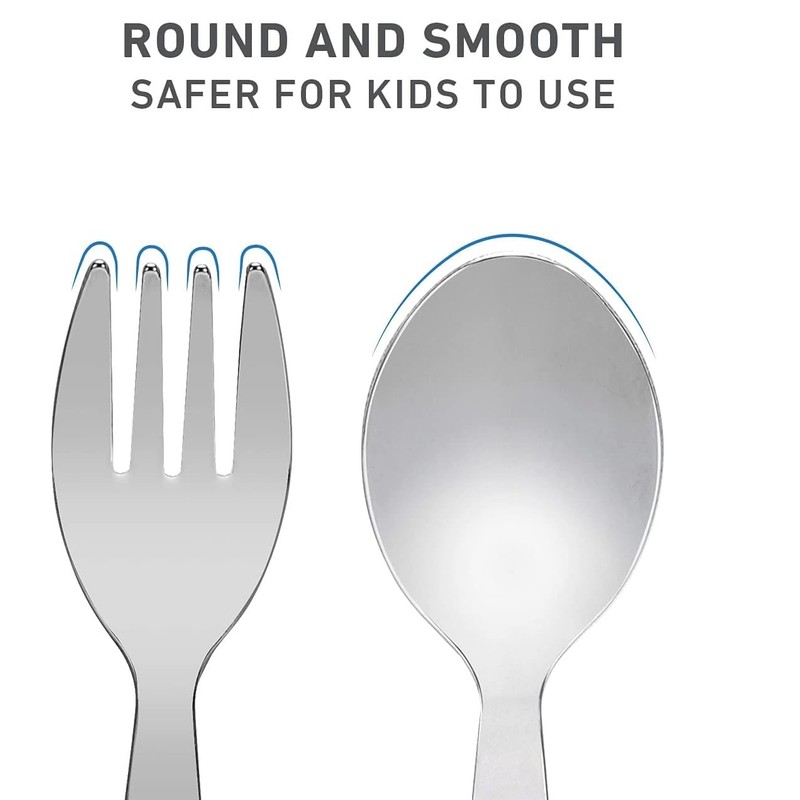 Children's Stainless Steel Cutlery Set - Fork and Spoon (Stitch)