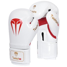 Twisto Boxing Gloves Sparring X7 (10 oz, White/Red)