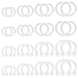D.Bella 16G Clear Piercing Retainers Flexible Cartilage Helix Daith Rook Tragus Earring Retainer Bioflex Plastic Nose Septum Lip Eyebrow Rings Piercing Retainer, Plastic, plastic