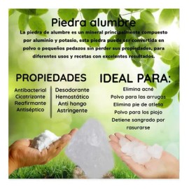 Piedra Alumbre Potasio Natural 500g