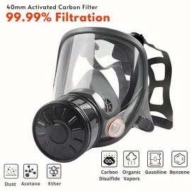AMZYXUAN Gas Mask Survival Nuclear Chemical Full Face Respirator 40mm Filter for Vapors