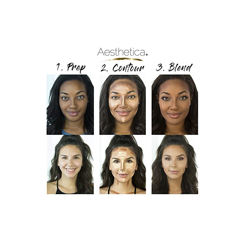 Aesthetica Cosmetics Cream Contour and Highlighting Makeup Kit - Contouring