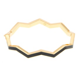 All We Are Oceano Enamel Hinge Bangle Bracelet for Women - Gold or Silver Tone Options