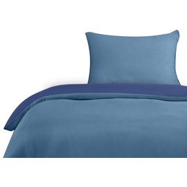 Utopia Bedding Single Duvet Cover Set - Soft Microfibre Polyester Duvet Cover with Pillow case - Bedding Quilt Cover Set (Navy/Blue)