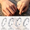 ChicSilver 3mm Silver Rings for Women Multi Faceted Domed High