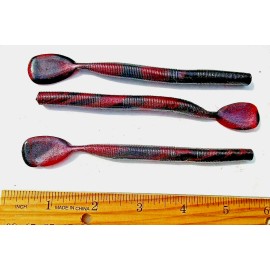 ALL AMERICAN Tournament Quality Soft Plastic Baits 10ct RED SHAD MIX 5" PADDLETAIL SENKOS Swimming Style Worm Bass Fishing Baits