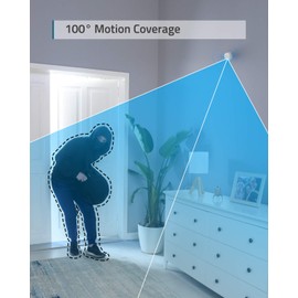 Motion Sensor, eufy Security Home Alarm System Motion Sensor, 100° Coverage, 30 ft Detection Range, 2-Year Battery Life, Adjustable Sensitivity (HomeBase Required), Optional 24/7 Protection Service