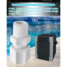 006714F Pool Heater Sensor Adapter Digital Electronic Fits for Raypak R185A R185B R405A R405B R206A R266A R336A R406A R207A R407A 106A 130A Digital Heater Models