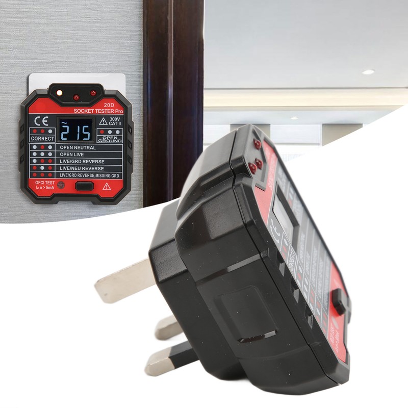 20D Leakage Socket Tester Socket Detector Electric Circuit Live Wire