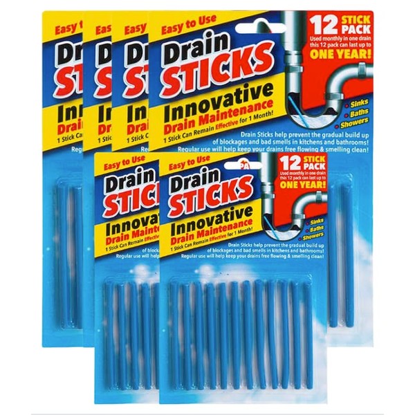 Drain Sticks x72 Easy to Use Fast & Effective Drain