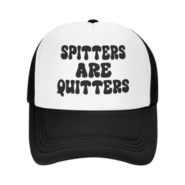 Generic Spitters are Quitters Drinking Trucker Hat/Dirty Trucker Hats/Funny Trucker Hats,Trucker Hat for Women and Men