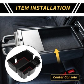 REPAIROCK Center Console Organizer Tray for Jeep Wrangler JL JLU 2018-2022 Armrest Storage Box Insert Tray Plastic Black Red