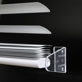2 Inch 8pcs Blinds Hold Down Brackets, Clear Plastic Door Blinds Bottom Bracket, Blind Bottom Rail Hold Clips for Horizontal Blinds Shades Windows Doors