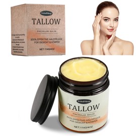 Beef Tallow Balm for Skin, Tallow and Cream, Beef Tallow Moisturizer, Tallow Lotion for Skin Care, Moisturizer for Face & Body (4 oz)