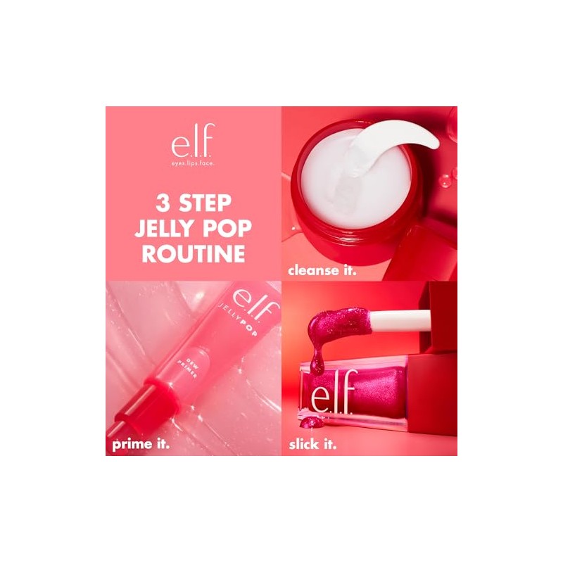 Primer de elf JellyPop Dew, 1,01 onzas líquidas, transparente