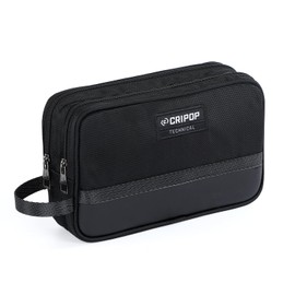 CRIPOP 12 Inch Tool Pouches with Zipper, Dual Compartments Heavy-Duty Small Tool Bag, Multipurpose Tools Storage Organizer for Tools and Crafts