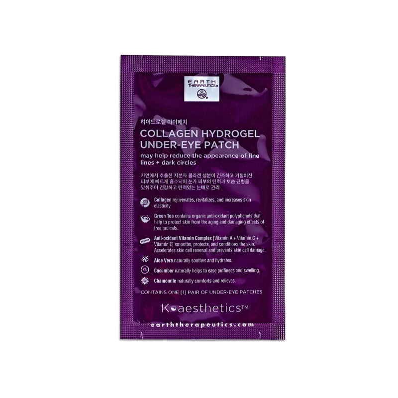 Earth Therapeutics Hydrogel Collagen Under-Eye Patches – Reduce Wrinkles, Puffy
