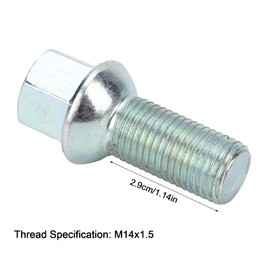 Aoutecen Machine Screws, Pack of 4 Wheel Hub Screws, Iron Wheel Base Bolts, M14 x 1.5 Thread Accessories, Compatible with /A4L/// /Q5