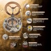 WOANIN Antique Brass & Copper Sundial Compass silver Clock in
