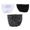 Women Turban Flower Cap Balck White and Gray Pure Color