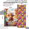 Toddler Nap Mat Kid Highland Cow Sleeping Mat with Removable
