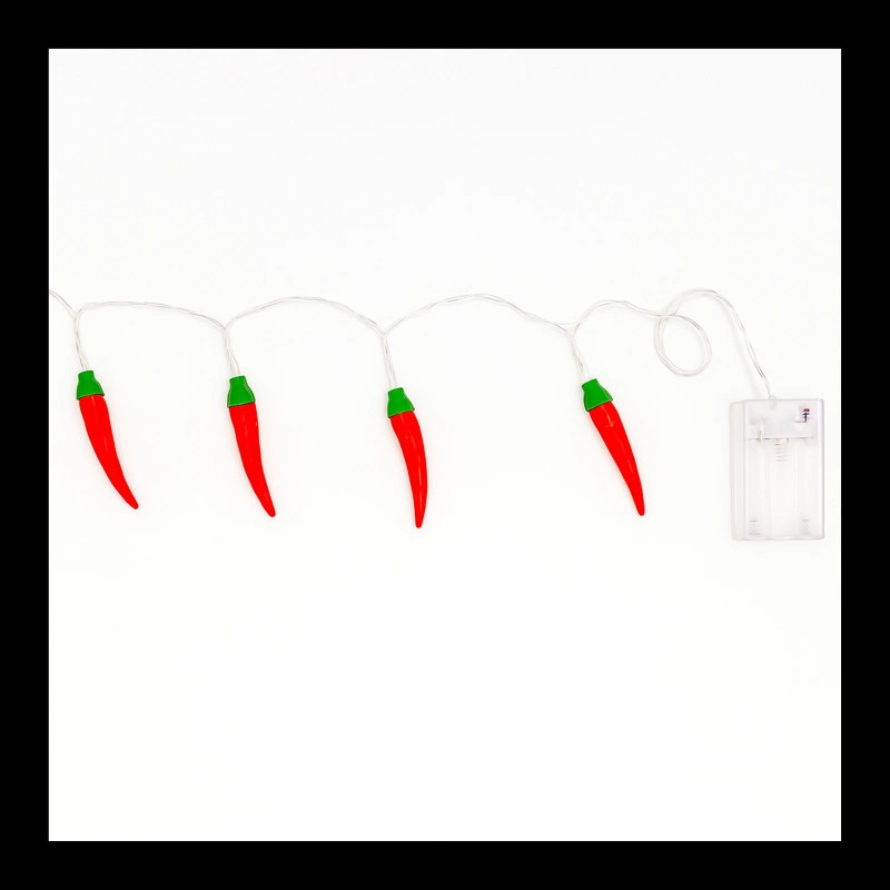 Elegani Chili Pepper String Lights – 10 Warm White LED