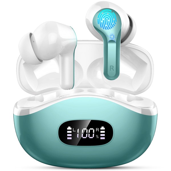 Rinsmola Wireless Earbuds Bluetooth Headphones, 2025 Hi-Fi Stereo Deep Bass